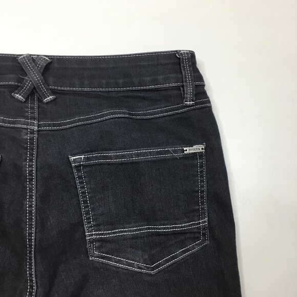 PRANA Gray Organic Cotton Blend 5 Pocket Logo Hardware Jeans - Picture 9 of 11